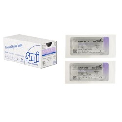 Шовный материал SMI AG Сургикрил 910 игла обратно-режущая DS 19 мм 3/8 р. 4/0 (1.5) 12 шт. 75 см