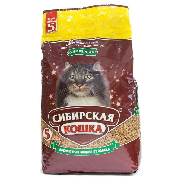 Наполнитель для кошачьего туалета сибирская кошка комфорт