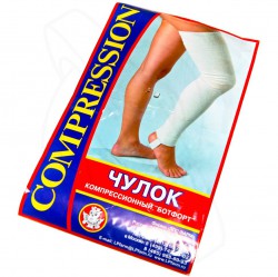 Чулок компрессионный кругловязанный выше колена со швом р. 4