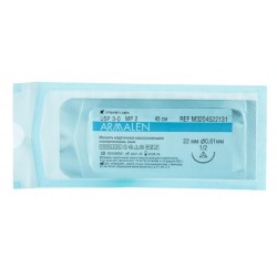 Шовный материал Армален 3/0 режущая игла 22 мм 1/2 1 шт. 45 см