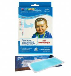 Пластырь детский Магикопласт медицинский охлаждающий при температуре и перегреве р. 4смх11см 2 шт.