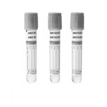 Пробирка вакуумная для взятия крови, Lab-Vac (Лаб-Вак) 2 мл р. 13ммх75мм 100 шт арт. 130021375 для исследования глюкозы с фторидом натрия и оксалатом калия серая