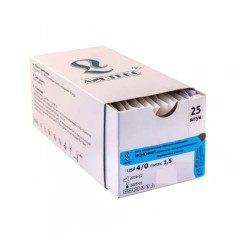 Шовный материал Монофил 4/0 (M1.5) игла обратно-режущая DS-19 19 мм 13/8 25 шт. 45 см