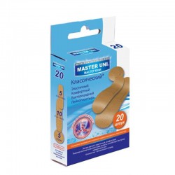 Лейкопластырь бактерицидный Master Uni классический на тканевой основе 20 шт.