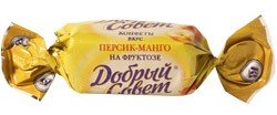 Конфеты, Добрый совет 150 г Персик-манго желейные на фруктозе