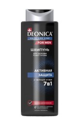 Шампунь для волос Deonica Фо мен Активная защита с черным углем 7 в 1 380 мл