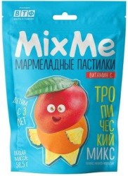 >Витамин C паст. жев. 30 мг/1.5 г 58.5 г №1 МиксМи мармелад тропический микс с 3 лет ананас манго апельсин зип-пакет