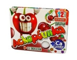 Аскорбиновая кислота с глюкозой Аскорбинка Витаминка С с кальцием БАД 12 шт. табл. 1.4 г