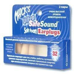 Беруши Mack's СэйфСаунд защита от шума 2 шт.