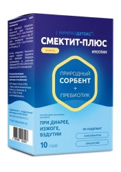 >МинералДетокс Смектит-Плюс Инулин пор. д/р-ра д/приема внутрь 4.24 г №10 БАД к пище со вкусом ванили